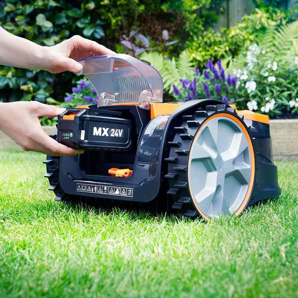 tipo de batería del robot cortacésped