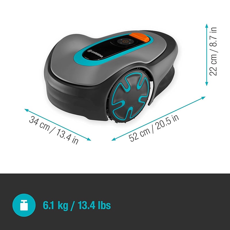 Robot cortacésped Gardena SILENO Minimo 500 m² dimensiones