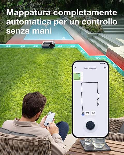 robot cortacésped Inalámbrico ECOVACS Goat G1-800 app